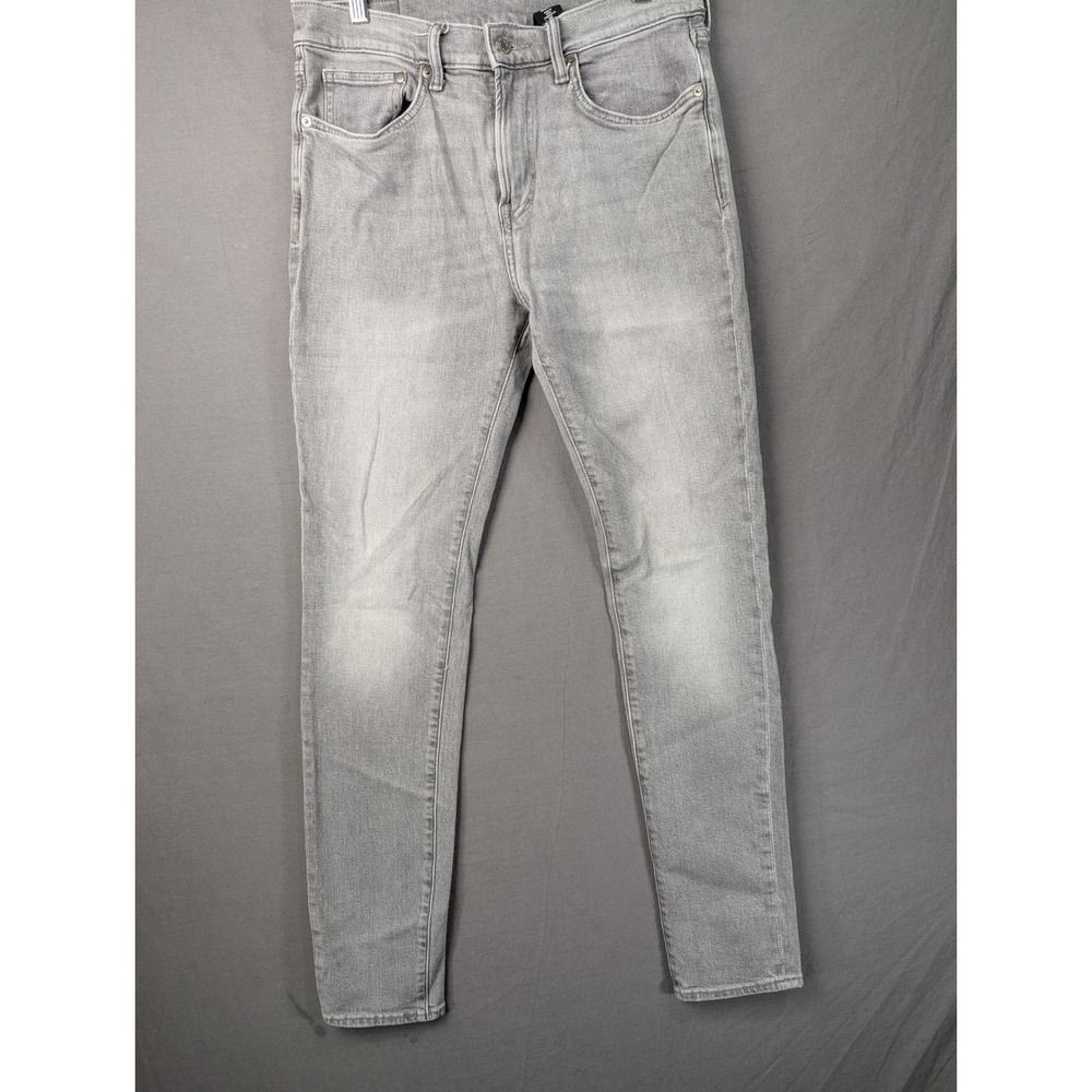 HM Mens Skinny Fit Grey Denim Jeans 32x32 &DENIM Stretch Casual Streetwear